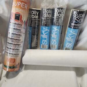 6 Rolls Stablizer Sulky Totally Stable Super Silvy Madeira Floriani Medium B9